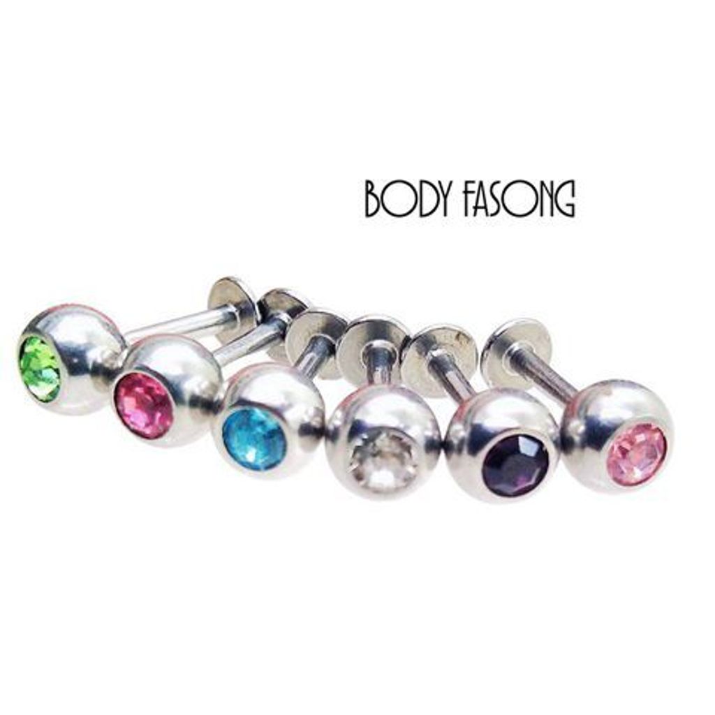 16G鑽面5mm 耳針 鼻釘 唇環