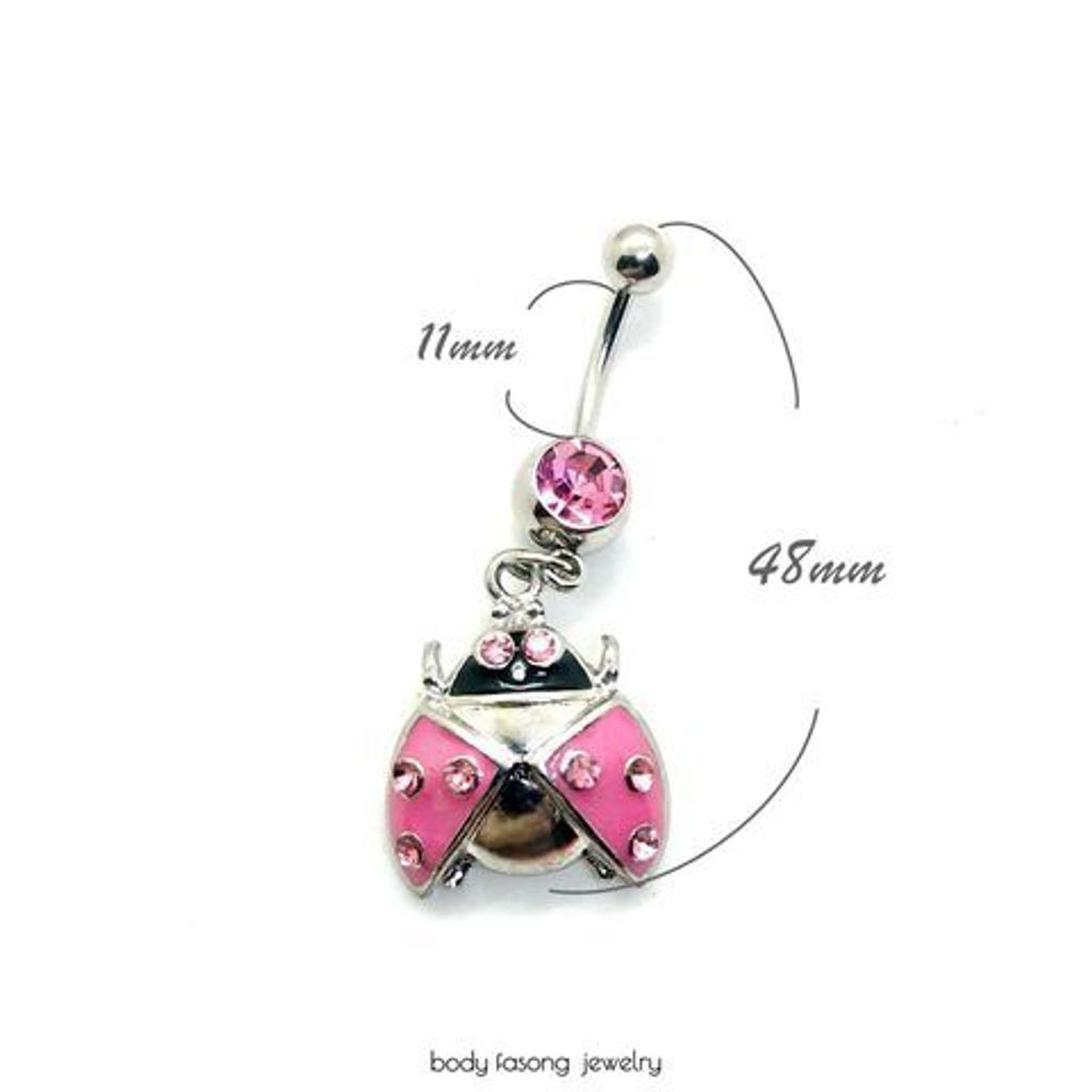 小瓢蟲 肚臍環 尺寸