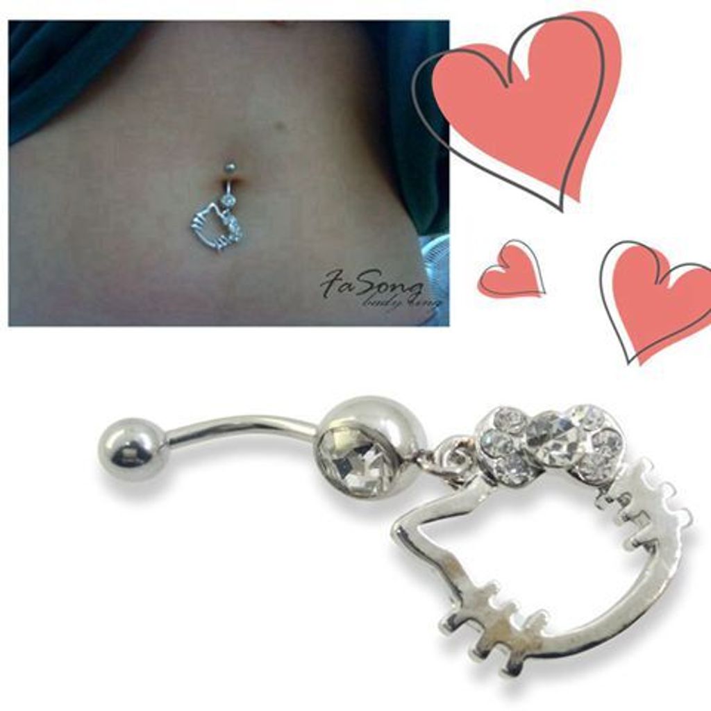 KITTY蝴蝶結款 肚臍環