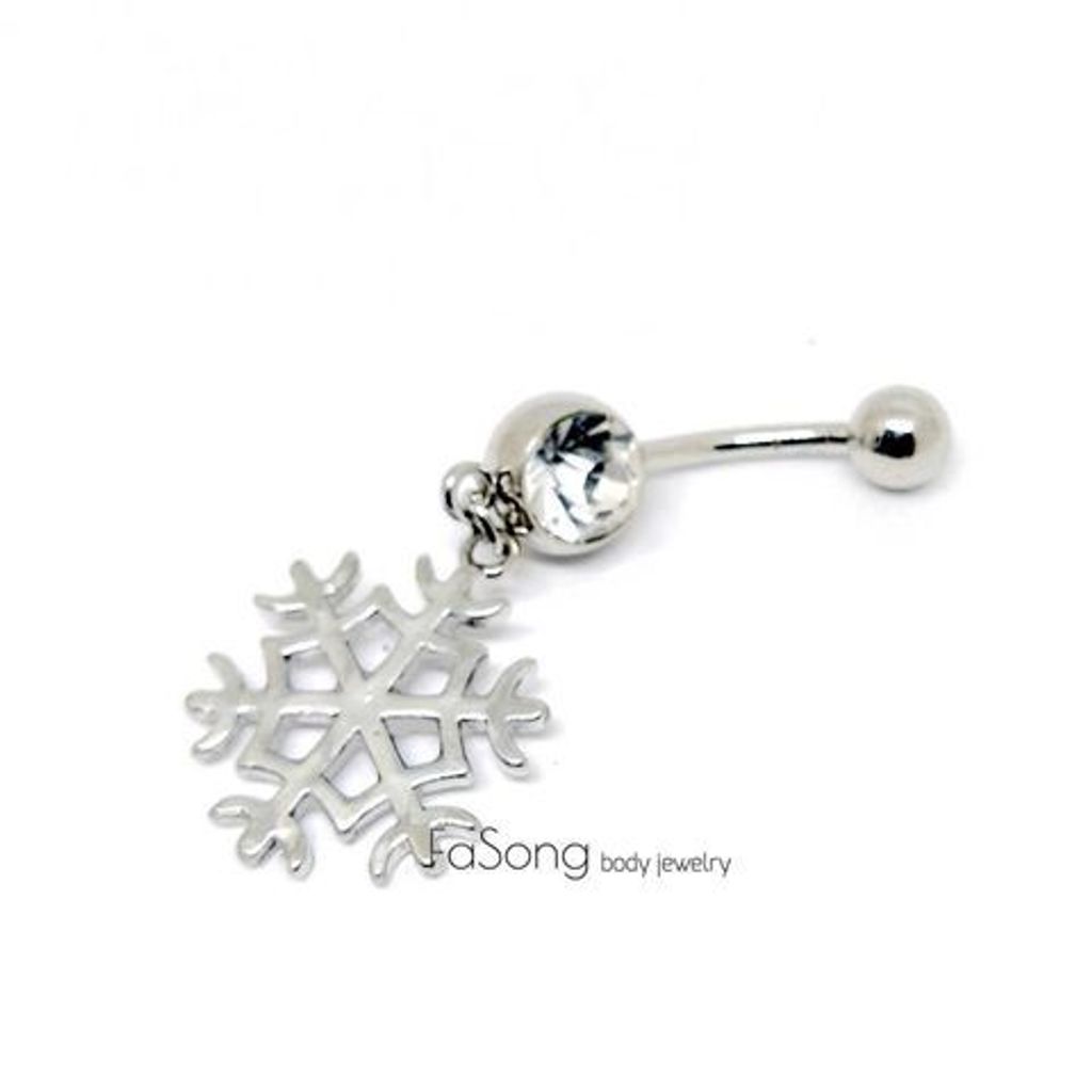 雪花 肚臍環
