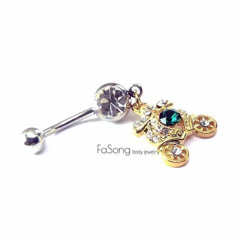 灰姑娘的璀璨夜馬車 肚臍環