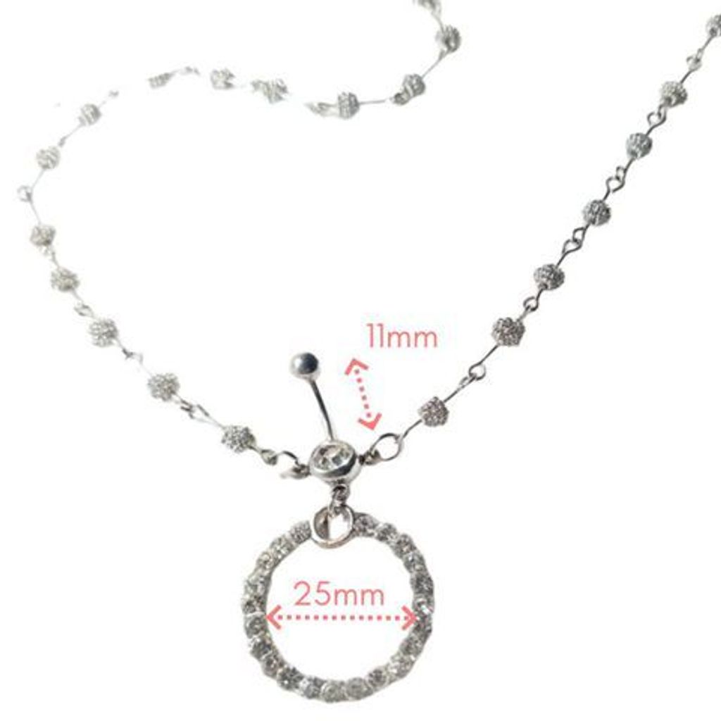 肚環鍊 腰鍊 鏤空密鑲圓 尺寸