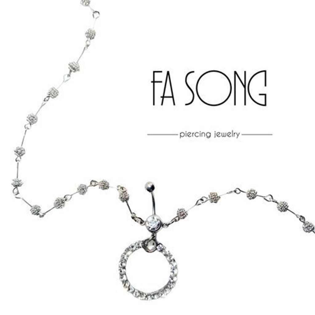 肚環鍊 腰鍊 鏤空密鑲圓