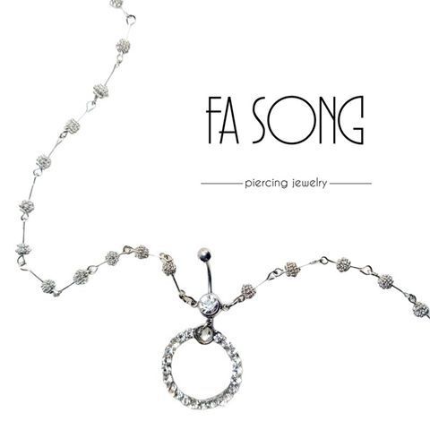 肚環鍊 腰鍊 鏤空密鑲圓