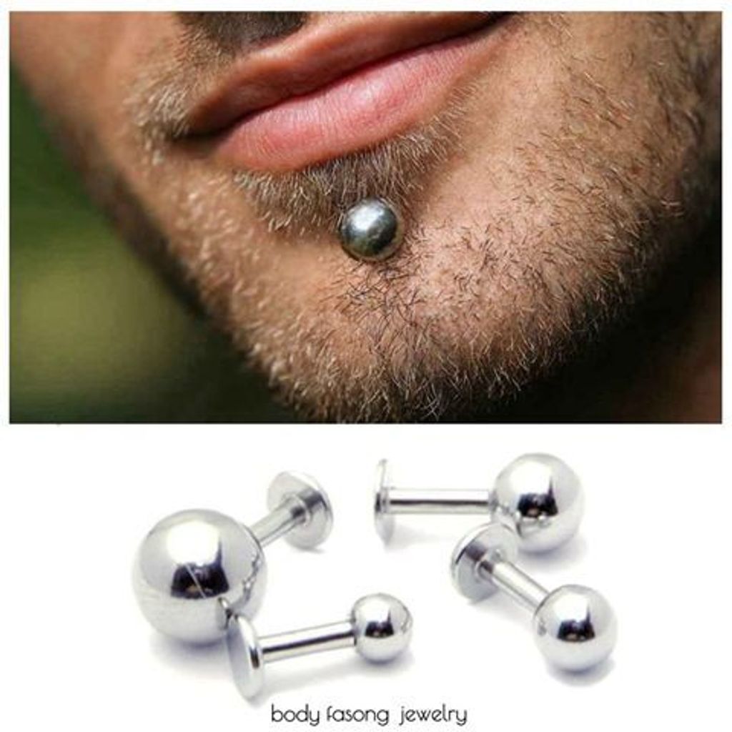 誇張突兀 唇環14G大球徑