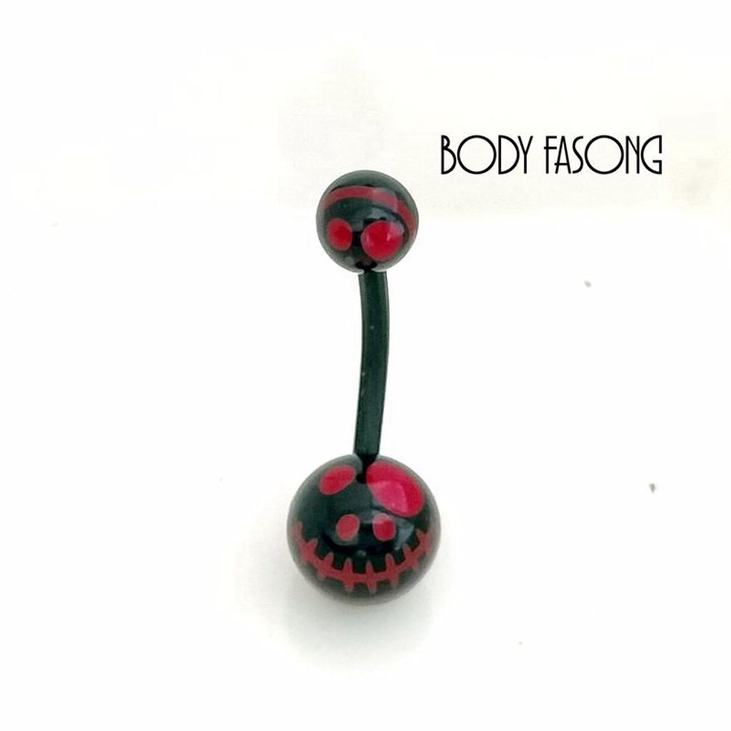 巫毒娃娃 肚臍環 黑色款