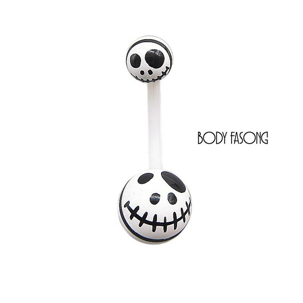 巫毒娃娃 肚臍環 白色款