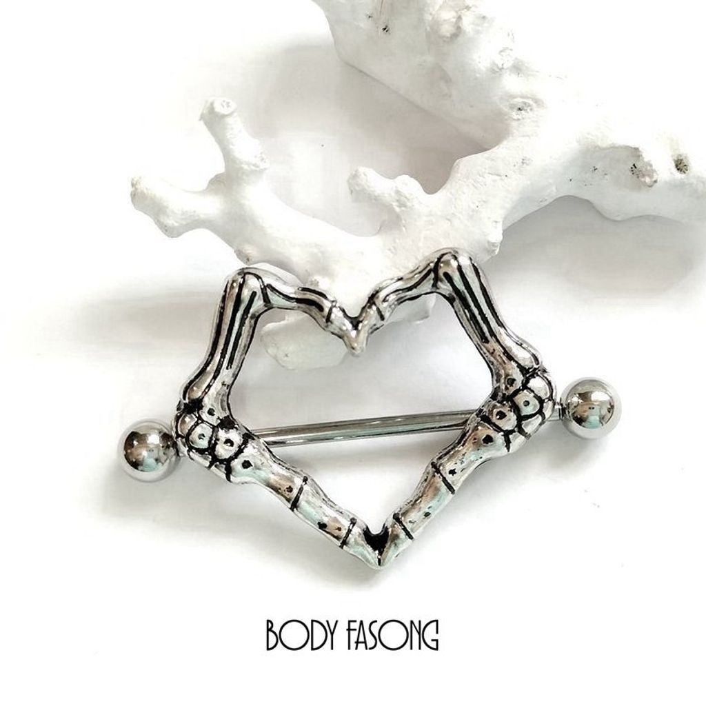 比個骷髏愛 乳頭罩