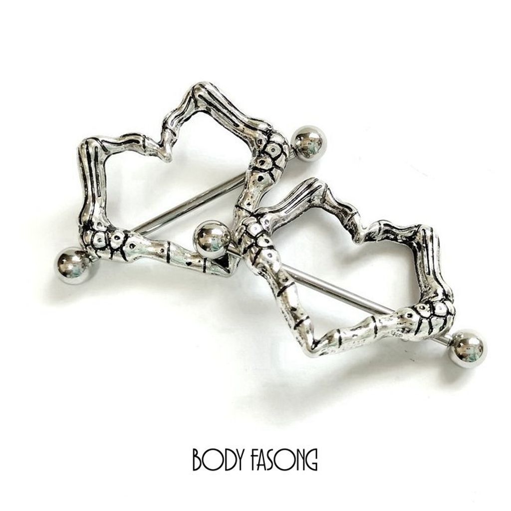 比個骷髏愛 乳頭罩