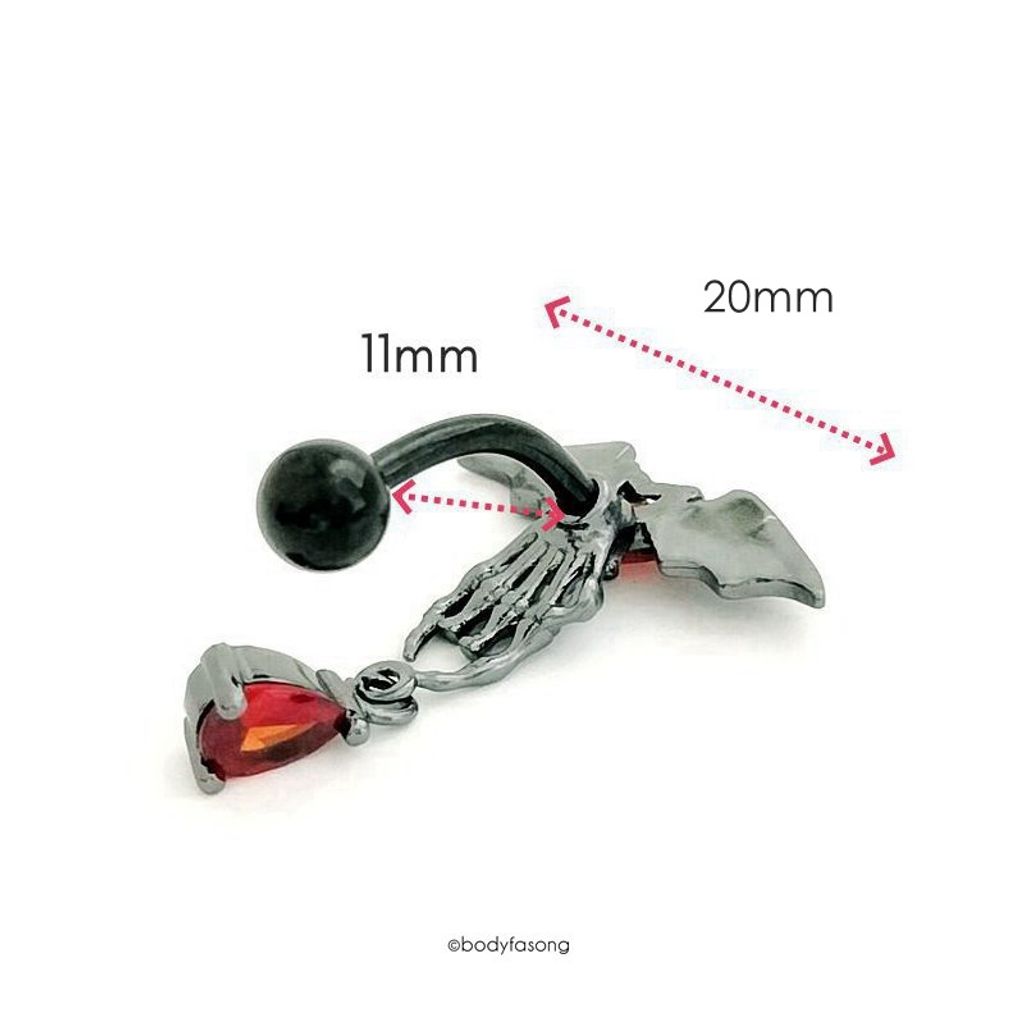 撒旦之爪 反戴肚臍環 尺寸