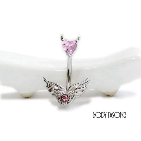 肚臍環-飛翔的心