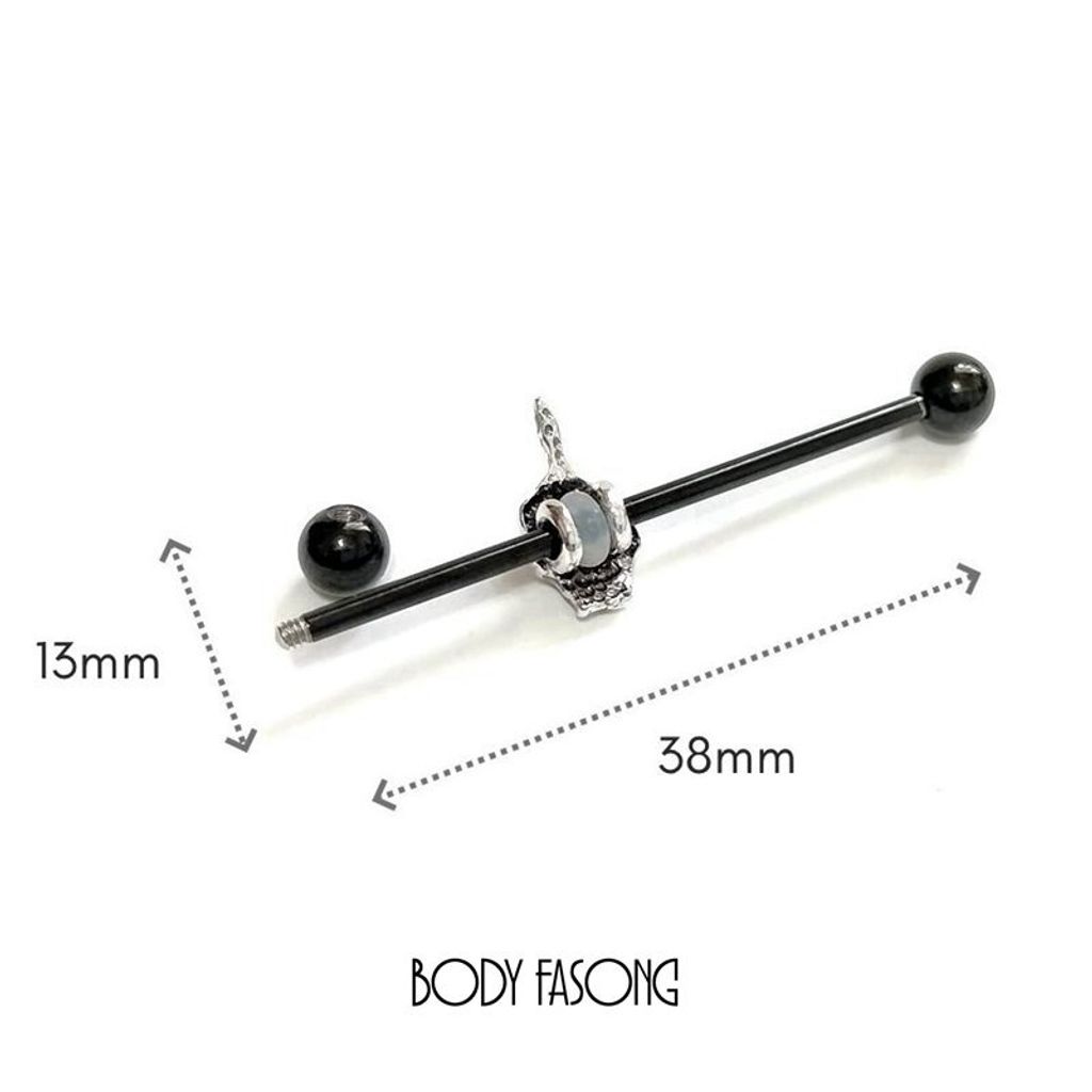 工業環-中指骷髏手 尺寸