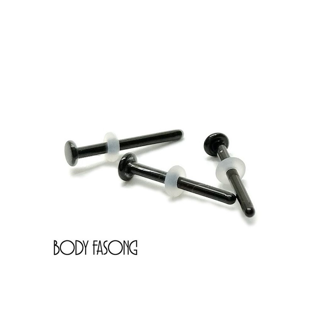 黑色玻璃耳針、鼻釘