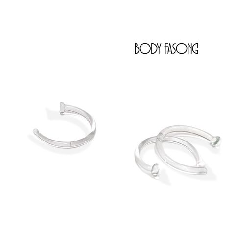 玻璃透明鼻環18G