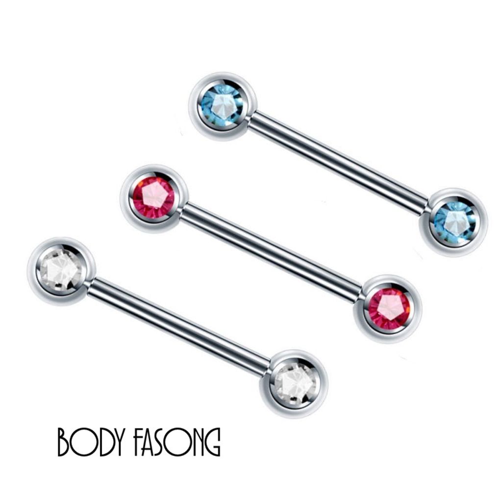 雙鑽乳頭槓鈴