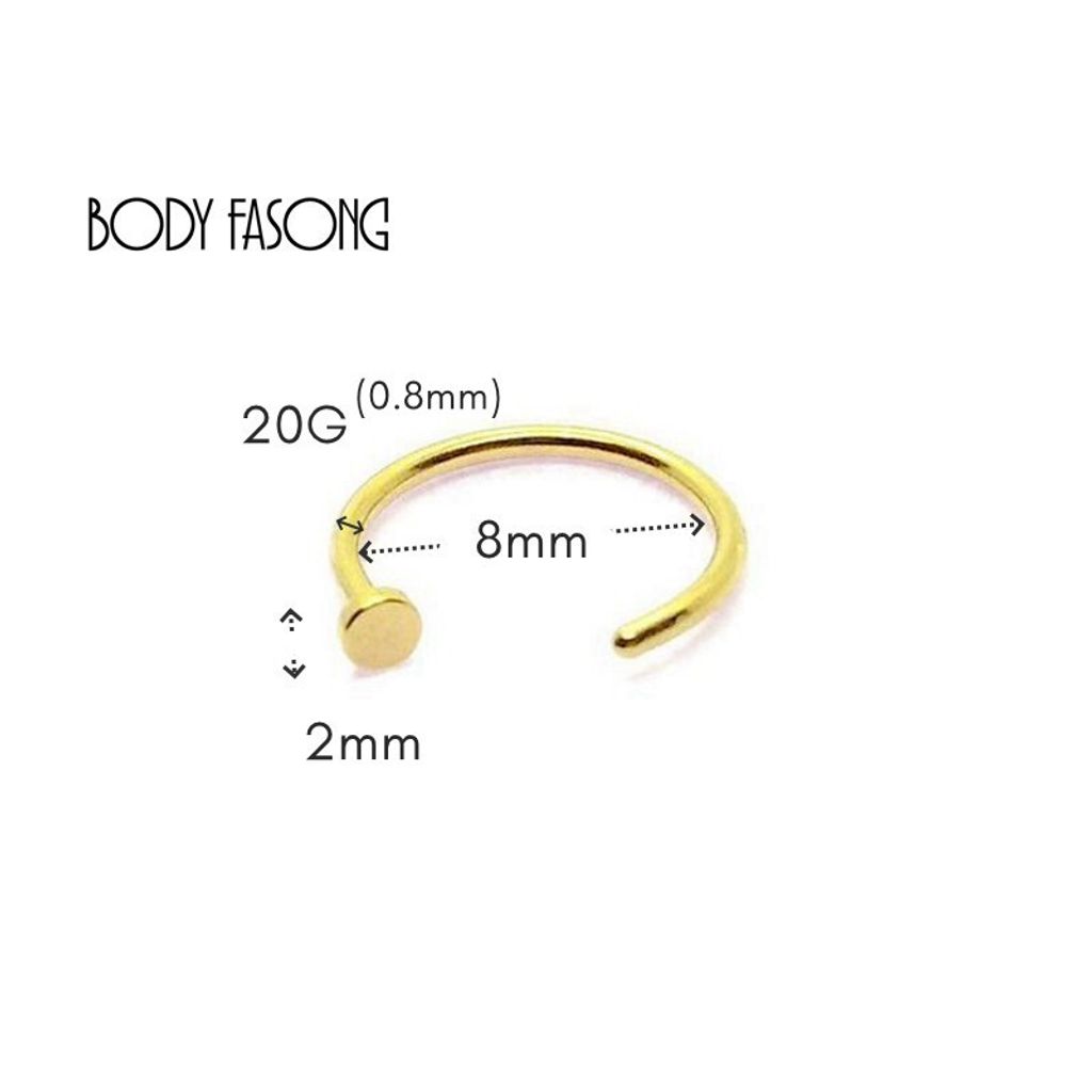 可調式開口環_金色20G