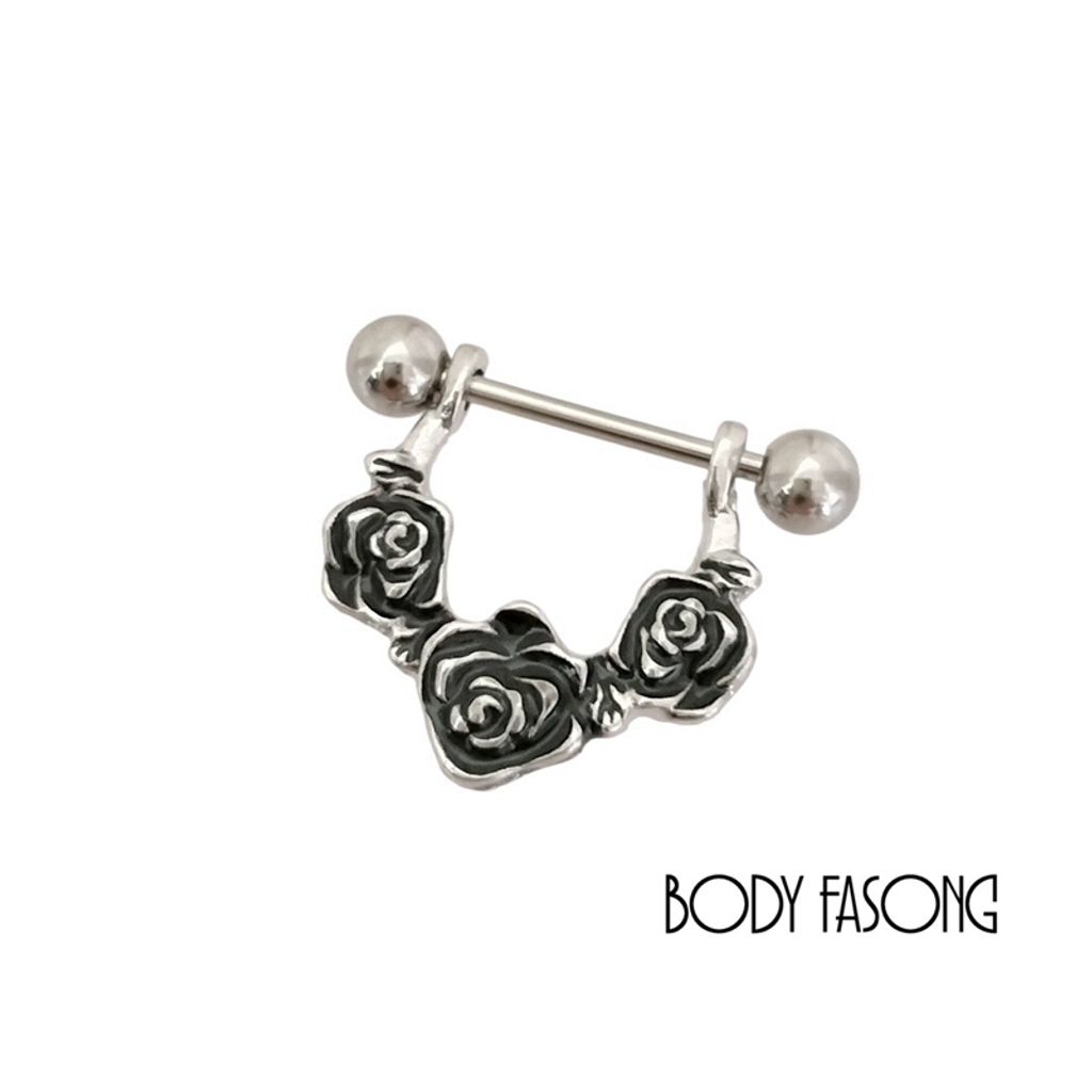 乳環 乳頭罩-Dark rose