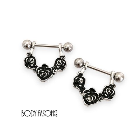 乳環 乳頭罩-Dark rose