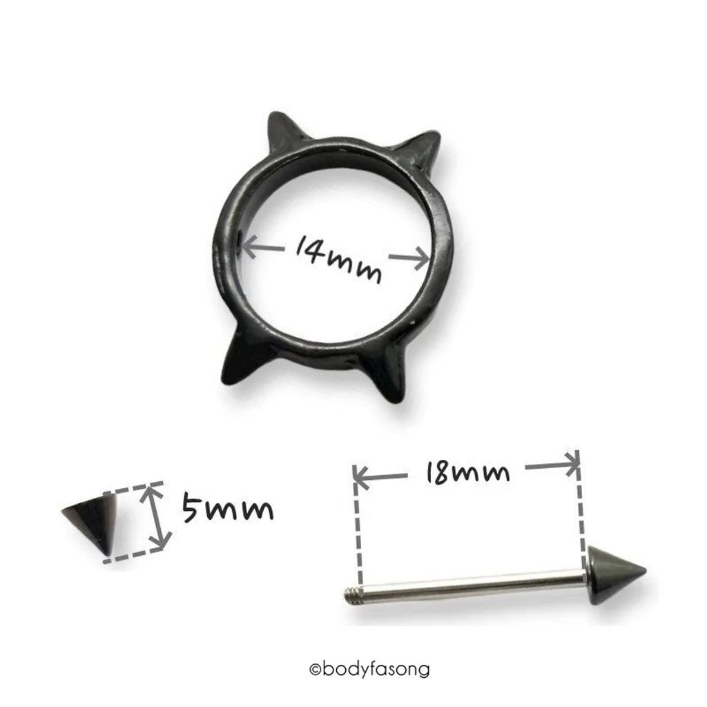 乳環 乳頭罩 14G海盜球 _size