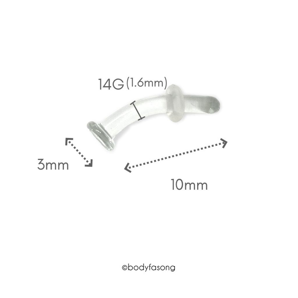 14G玻璃肚臍環-10mm