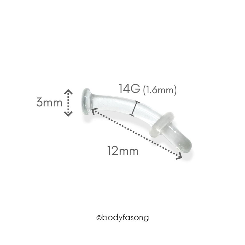 14G玻璃肚臍環-12mm