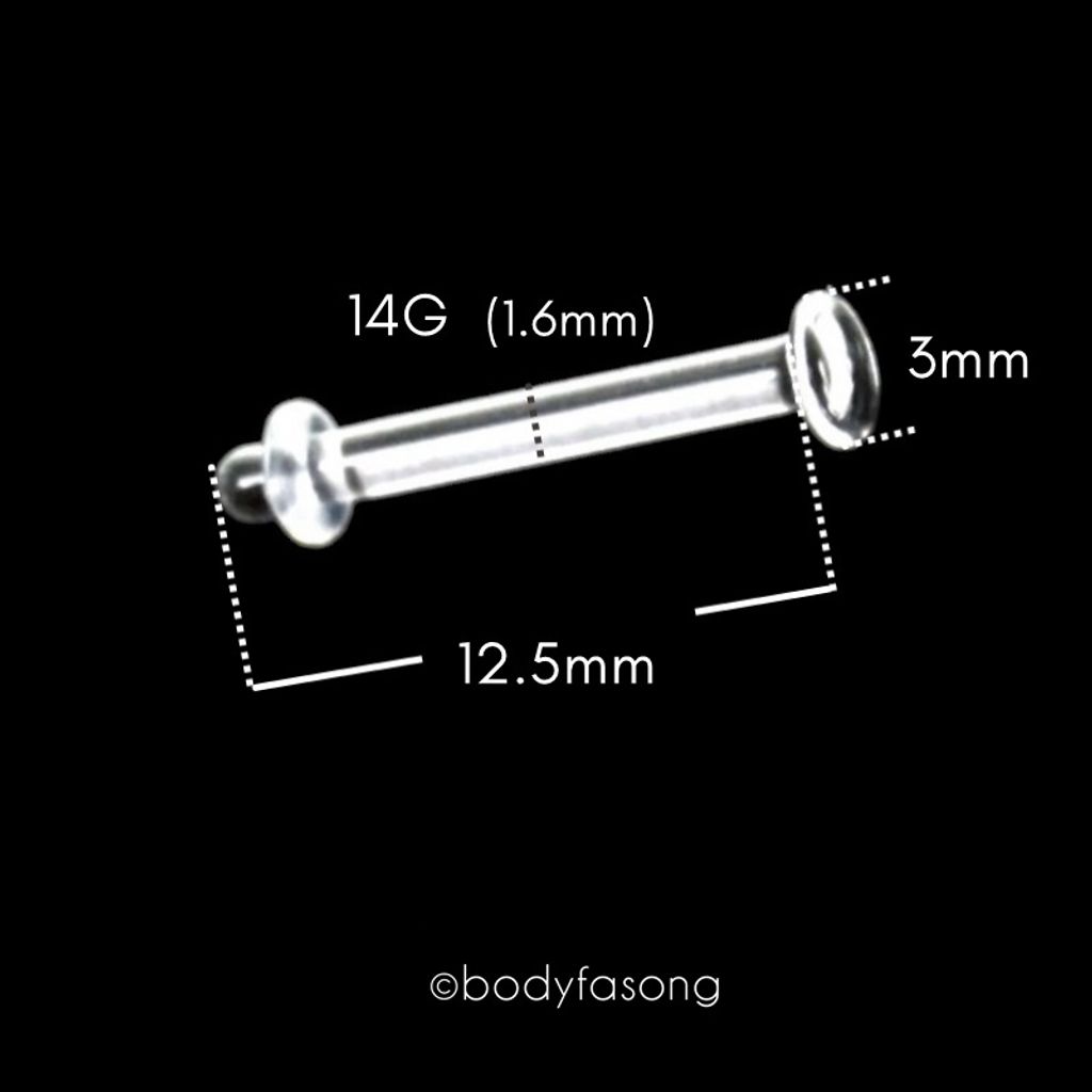 14G玻璃直槓鈴_12mm