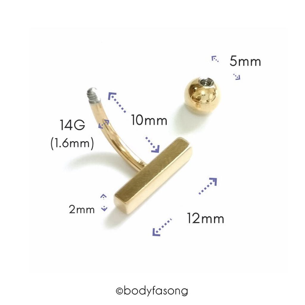 肚臍環-T簡尺寸