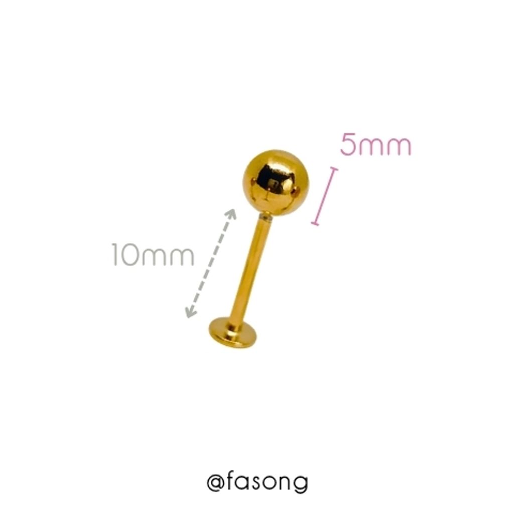 金色鋼珠16G_10mm×5
