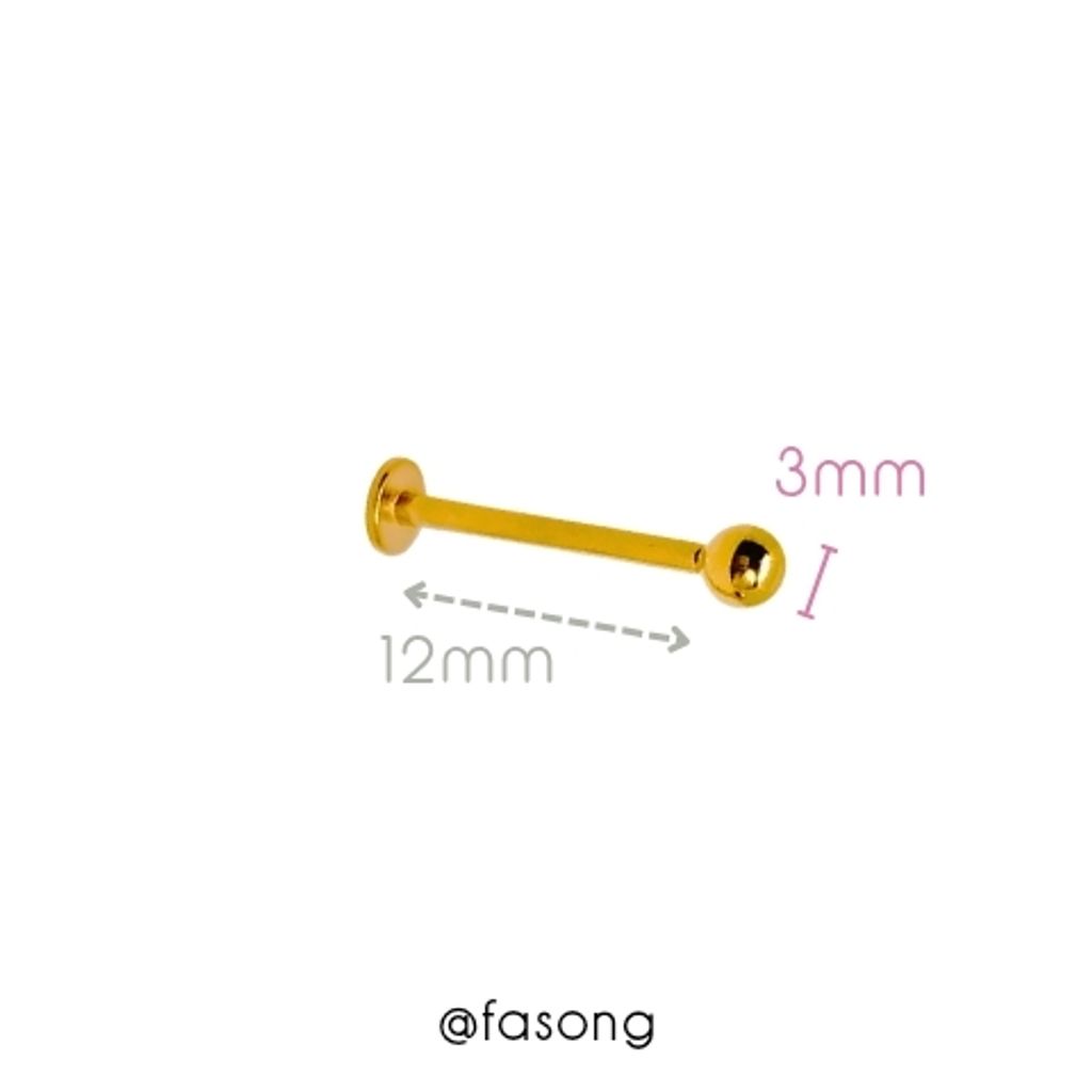 金色鋼珠16G_12mm×3