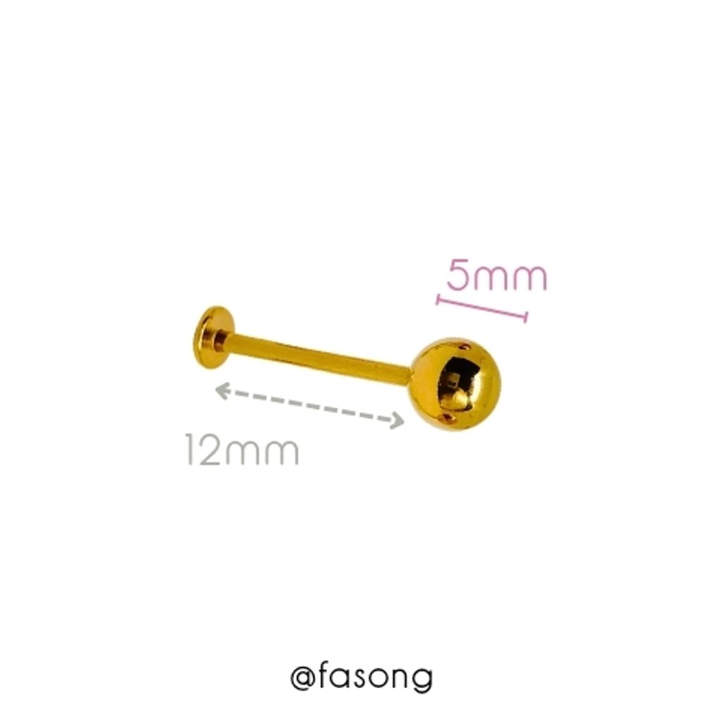 金色鋼珠16G_12mm×5