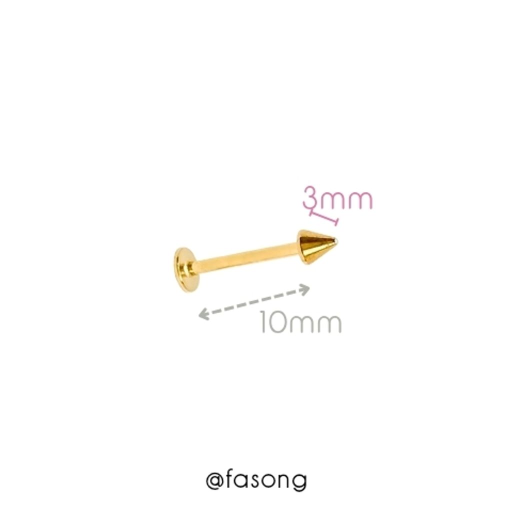 金色錐16G_10mm×3
