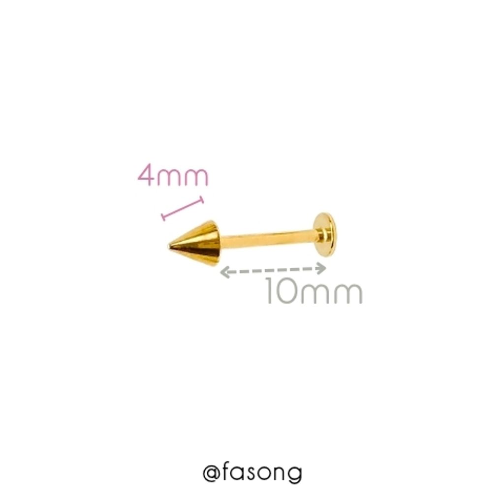 金色錐16G_10mm×4