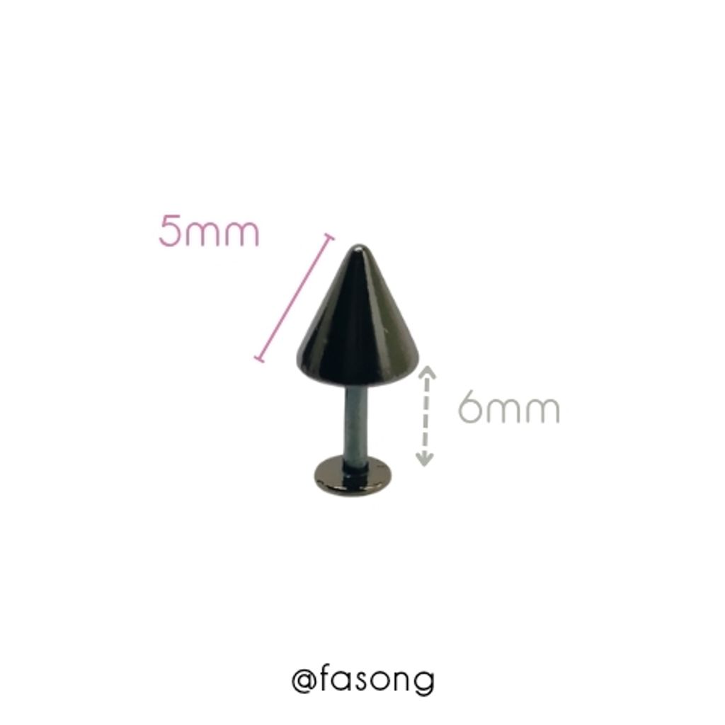 黑鈦錐16G_6mm×6