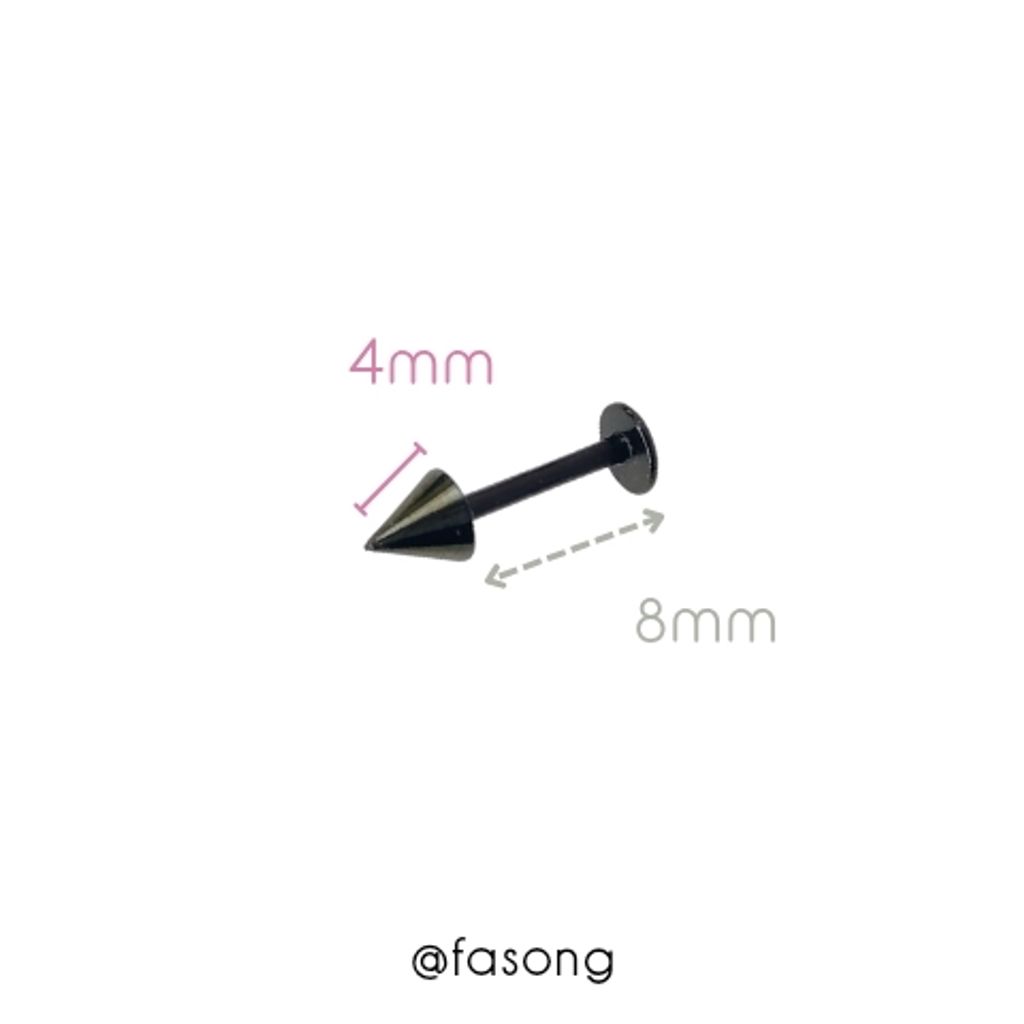 黑鈦錐16G_8mm×4