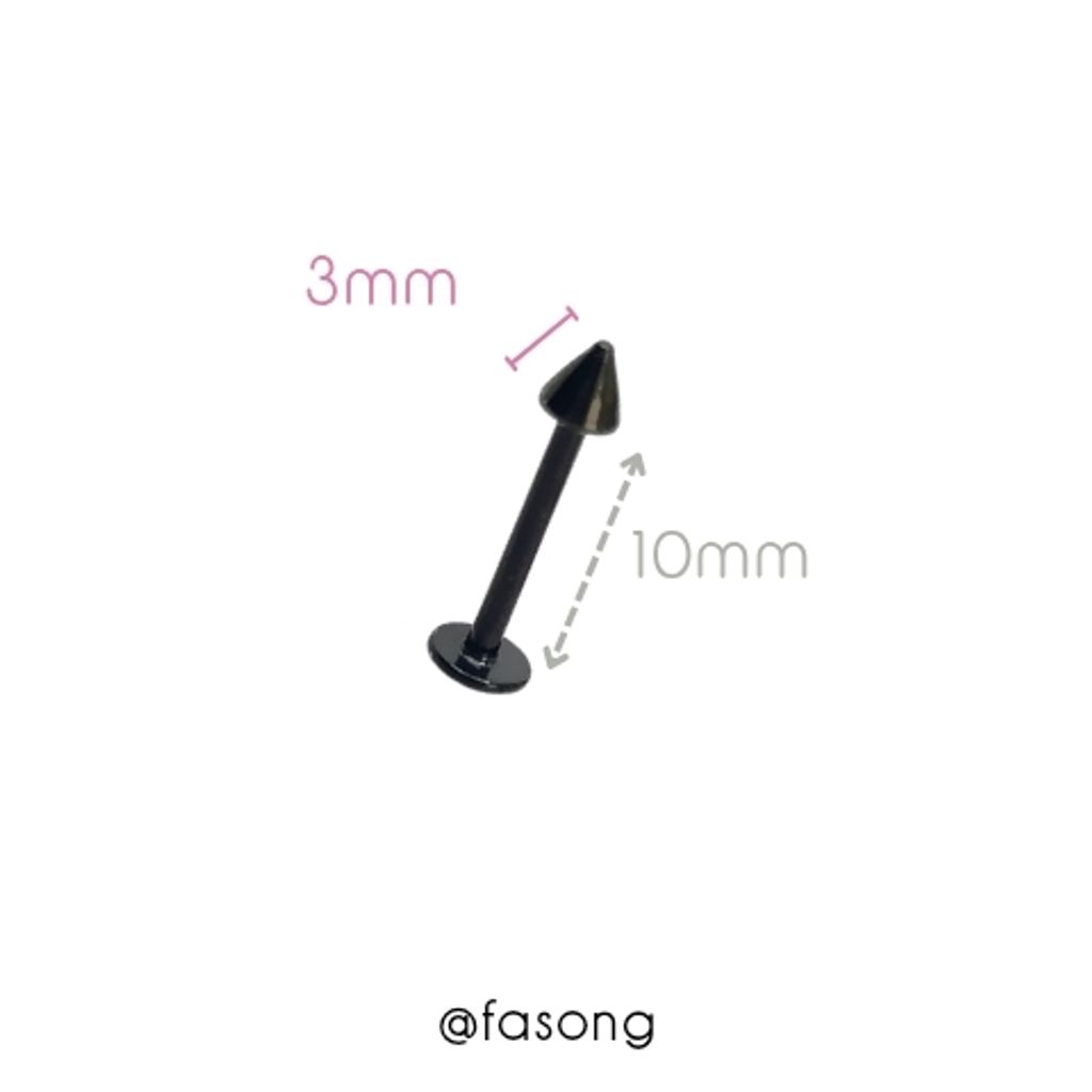 黑鈦錐16G_10mm×3