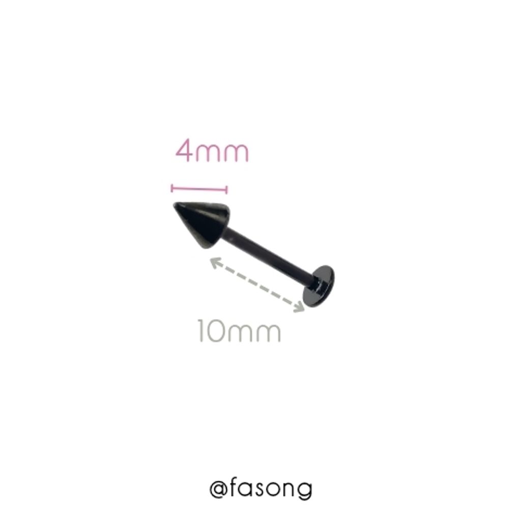 黑鈦錐16G_10mm×4