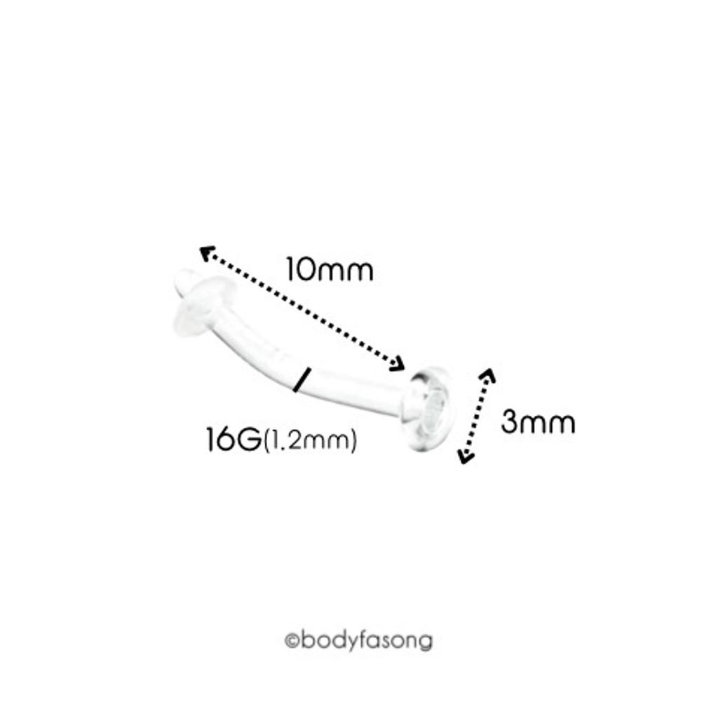 玻璃彎曲槓鈴16G_10mm