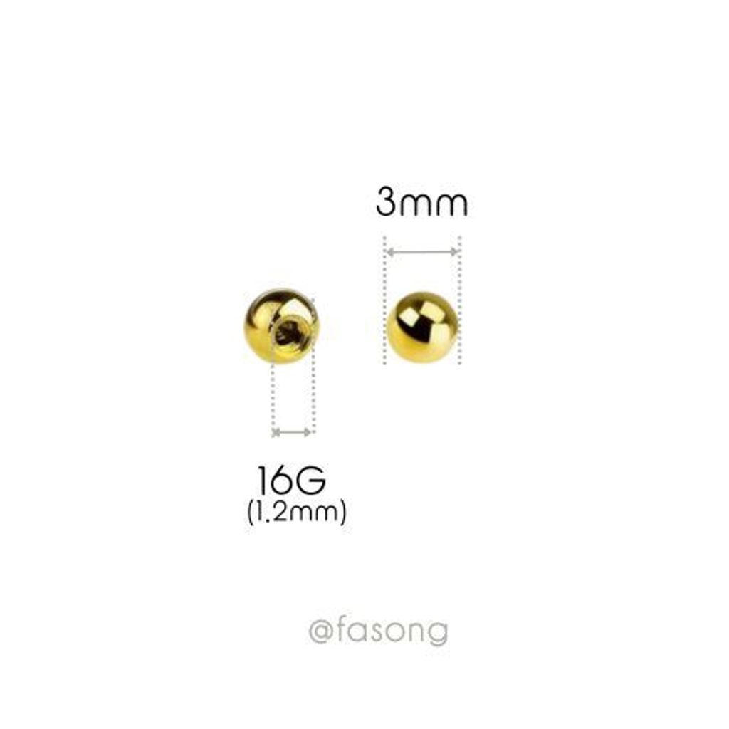 16G3mm金色轉珠