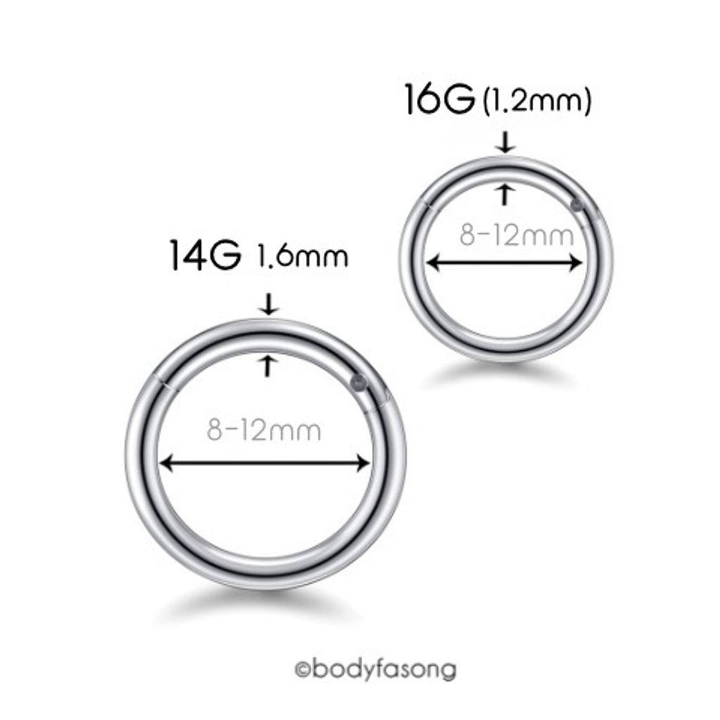 鉸鍊式段環14G vs.16G