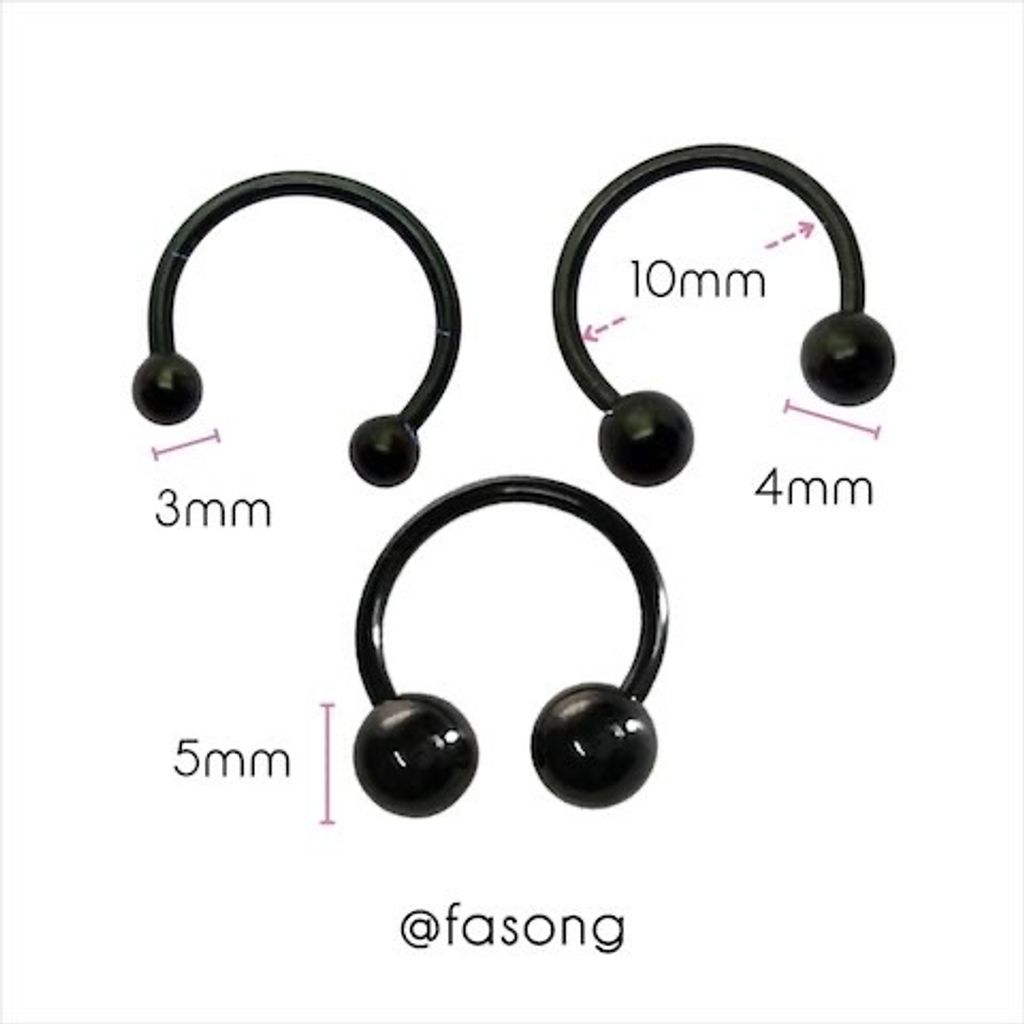 黑鈦鋼珠16G_內徑10mm