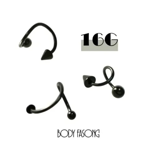 16G黑鈦圓錐 螺旋槓鈴