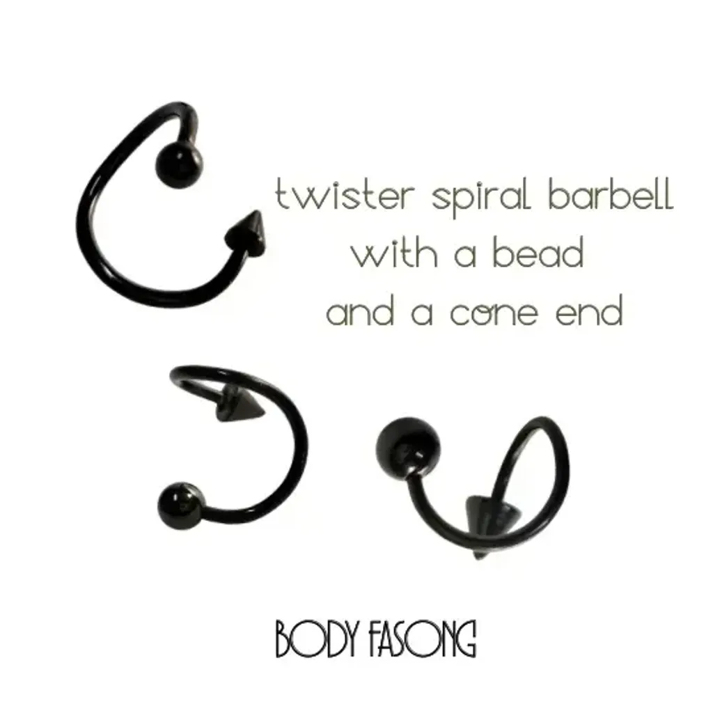 16G黑鈦圓錐 螺旋槓鈴