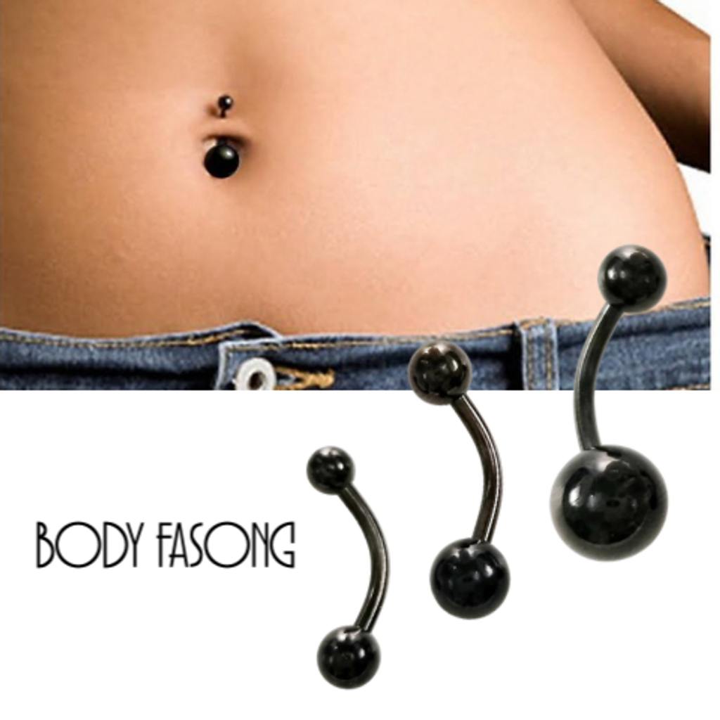 基本款黑鈦肚臍環