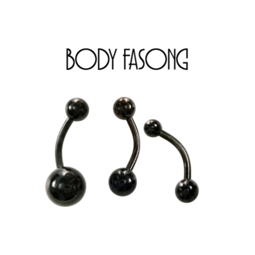 基本款黑鈦肚臍環