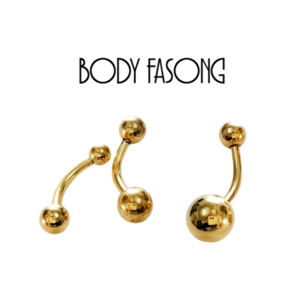 金色基本款肚臍環