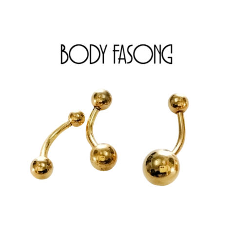 金色基本款肚臍環