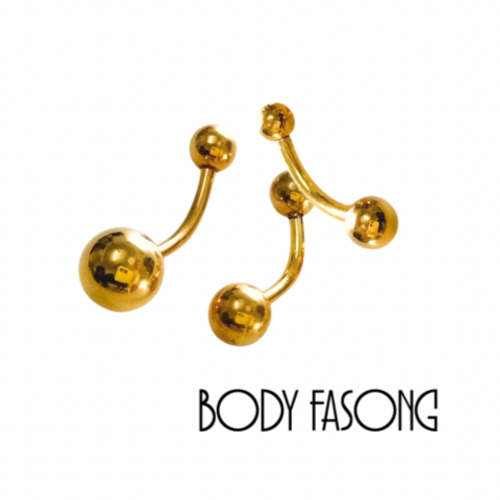 金色基本款肚臍環