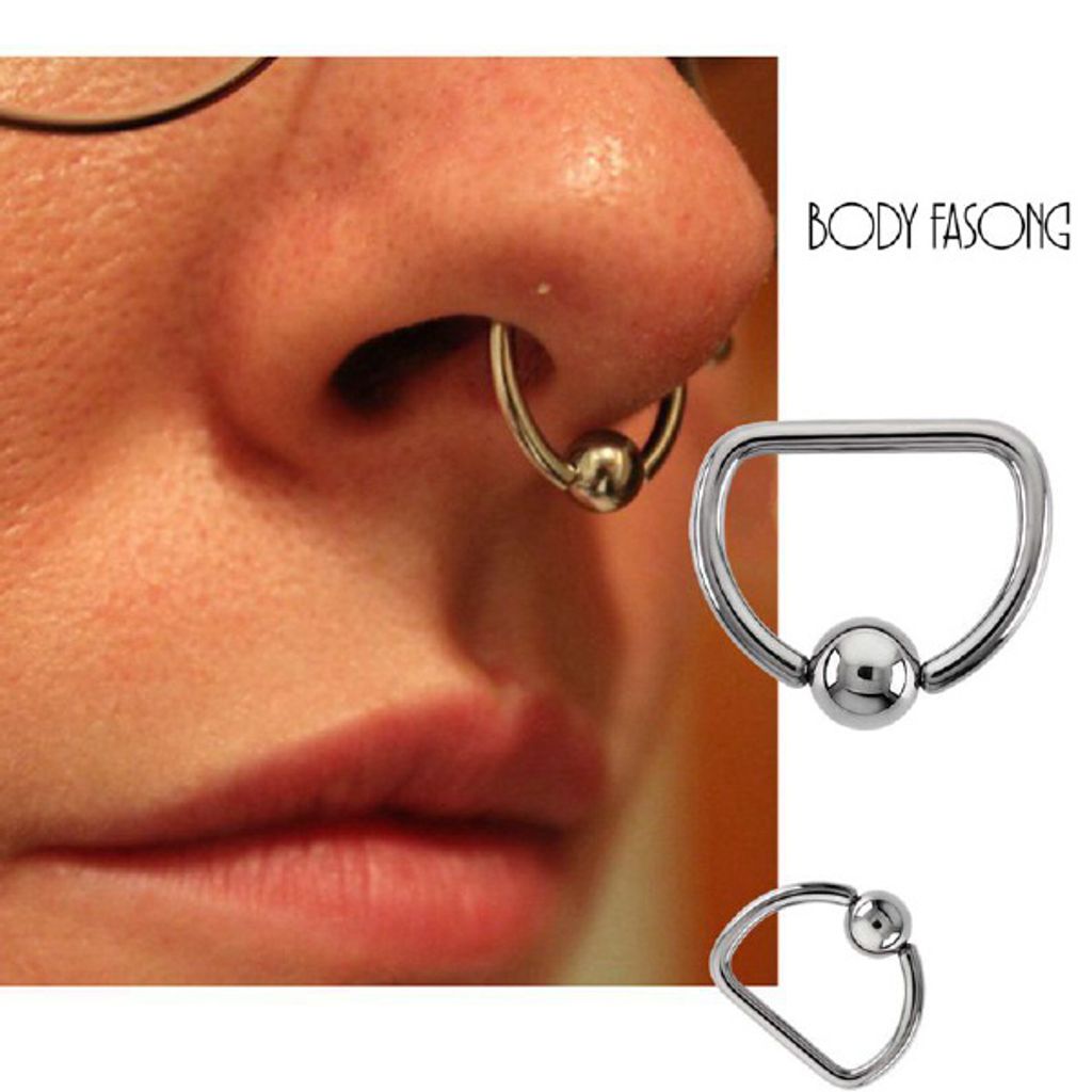 可作鼻環的D形環