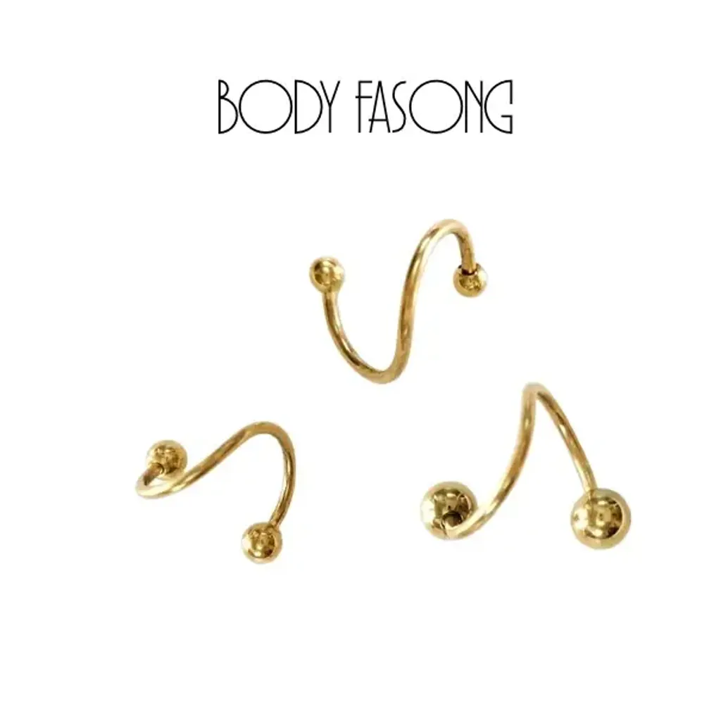 16G金色螺旋槓鈴