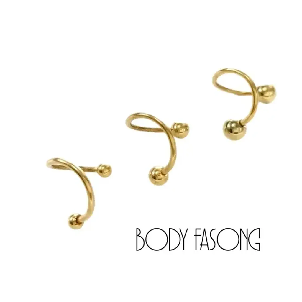 16G金色螺旋槓鈴